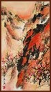 Canadian Landscapes, Autumn Red, Chinese Painting by Ngan Siu-Mui